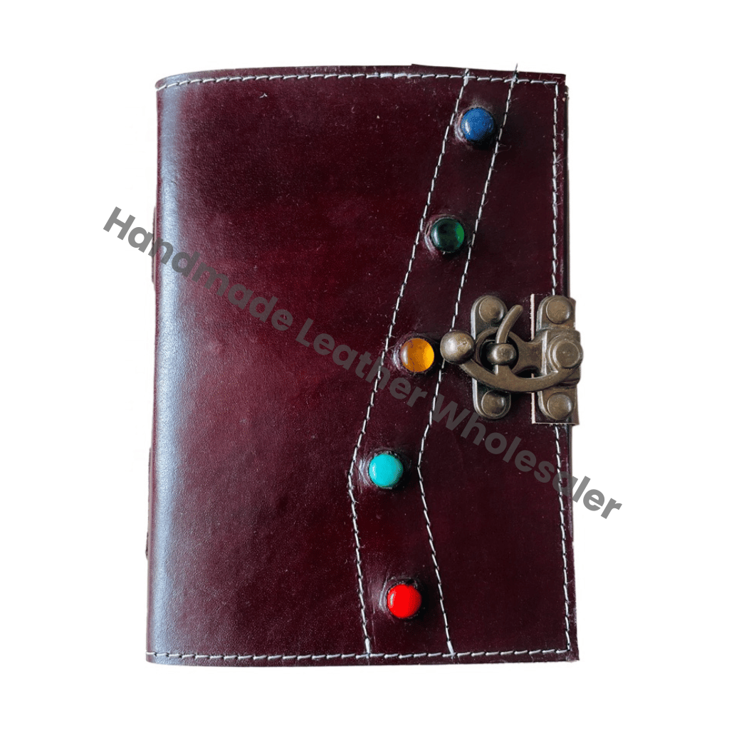 Stone Leather Hardcover Journal Notebook for Men Women Gift Custom Logo Unlined Pages Recyclable Handmade Cotton Paper