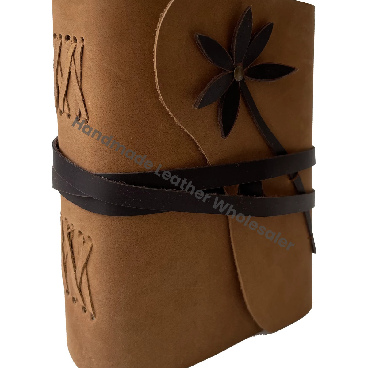 Strap Leather Journal Handmade Vintage Soft Blank Book Notebook Sketchbook Diary Personalized Deckle Edge Journal