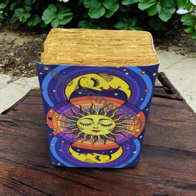 Sun And Moon Handmade Leather Journal for Men & Women Classic Rustic Leather Grimoire: Vintage Spell Book of Shadows Thick Vintage Notebook