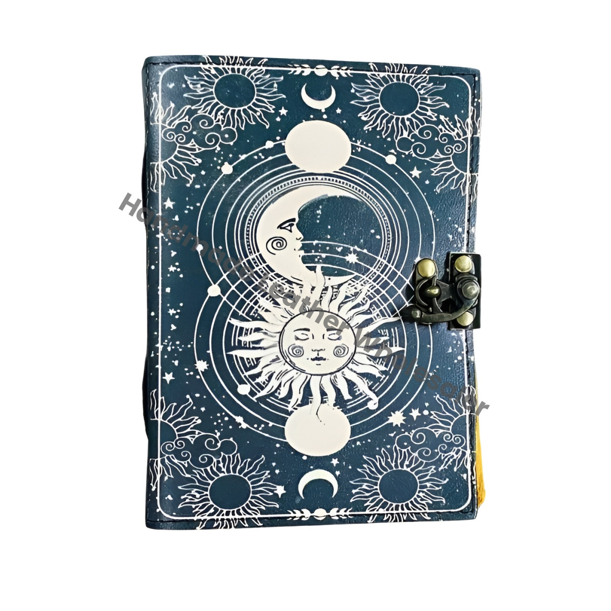 Sun & Moon Leather Journal: Handmade Grimoire Book of Shadows
