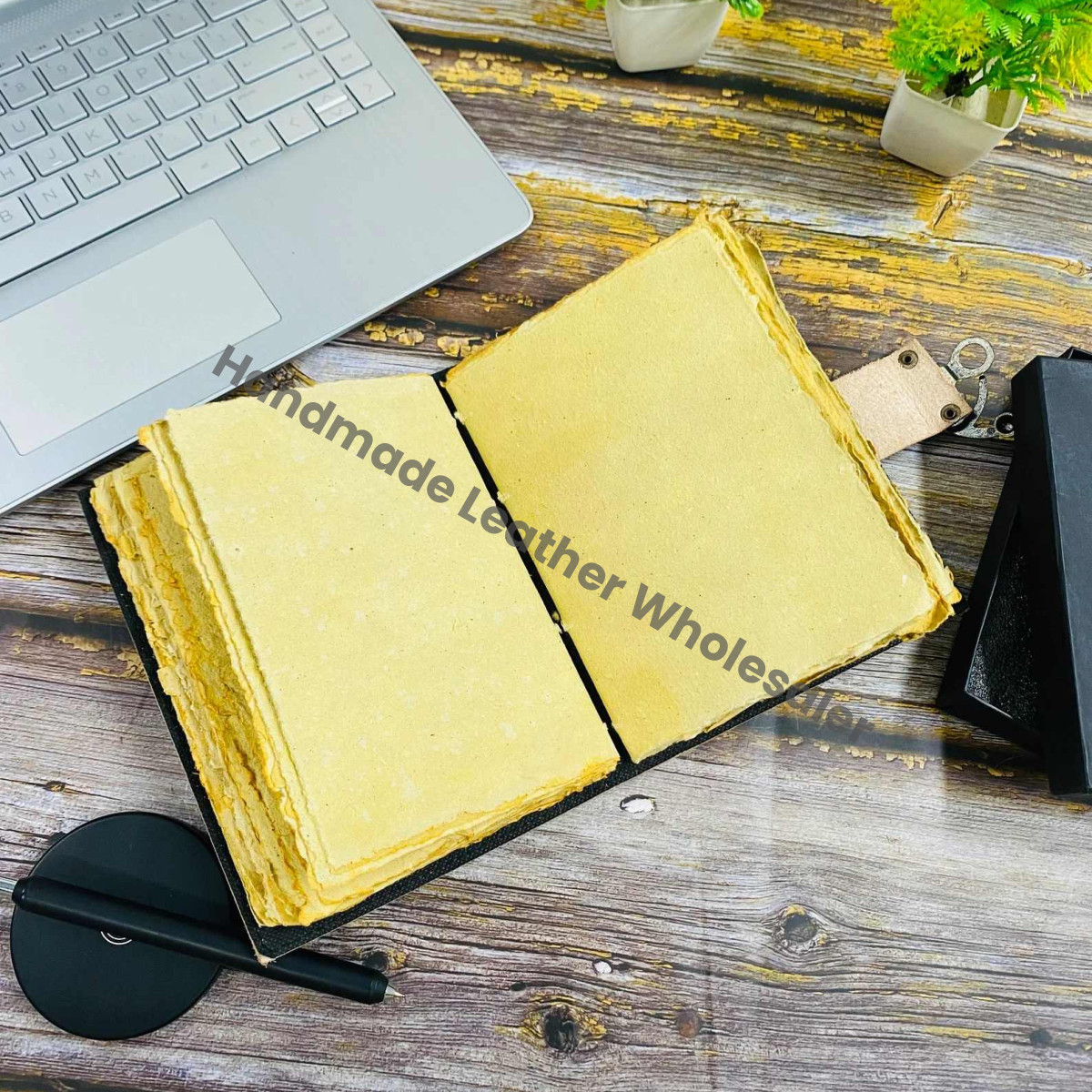 Sun & Moon Leather Journal: Handmade Grimoire Book of Shadows