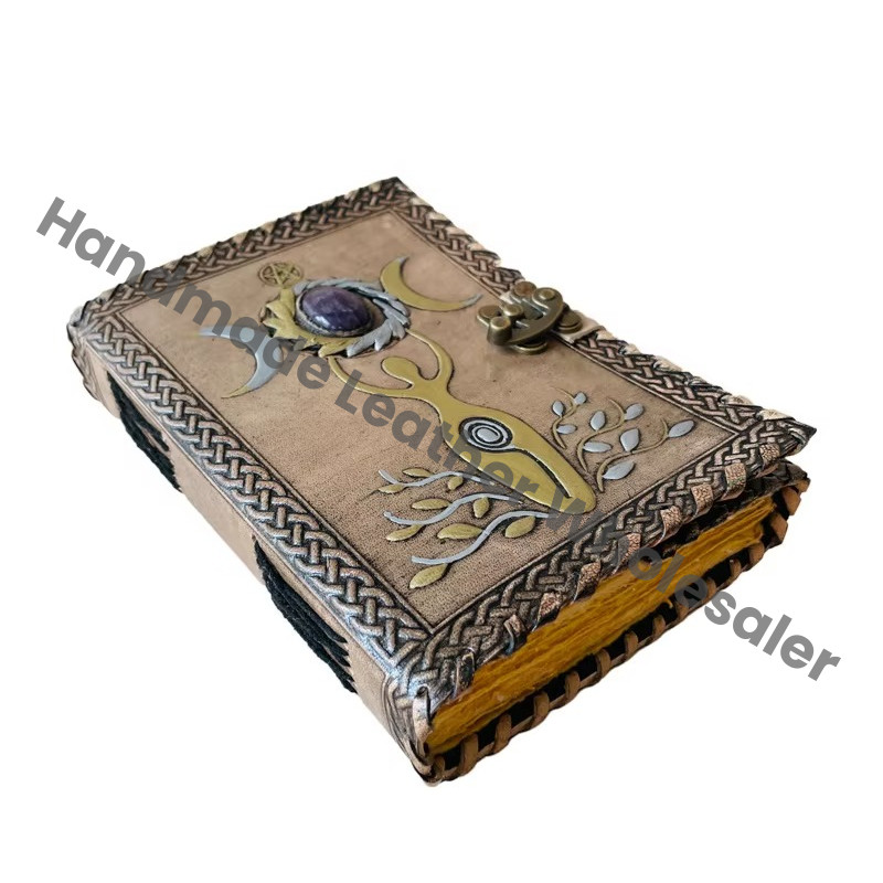 Sun & moon Mother Of Earth Stone Vintage Spell Book of Shadows Journal for Writing Men & Women School Office Supplies Planner
