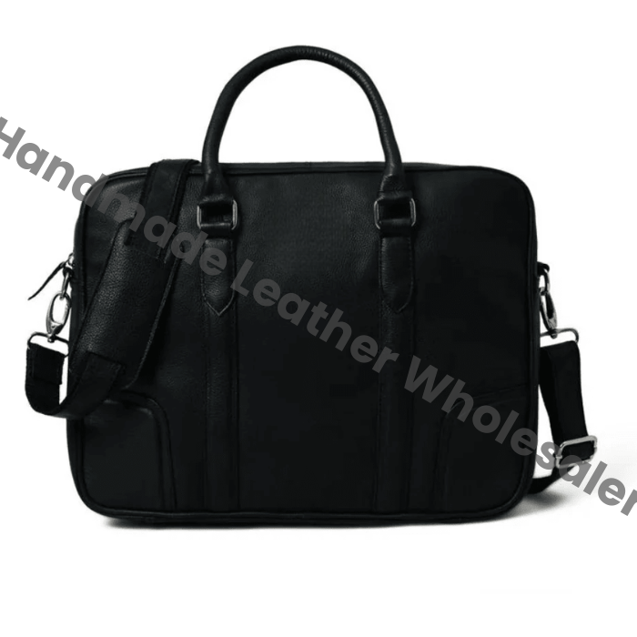 Texas Black Leather Briefcase