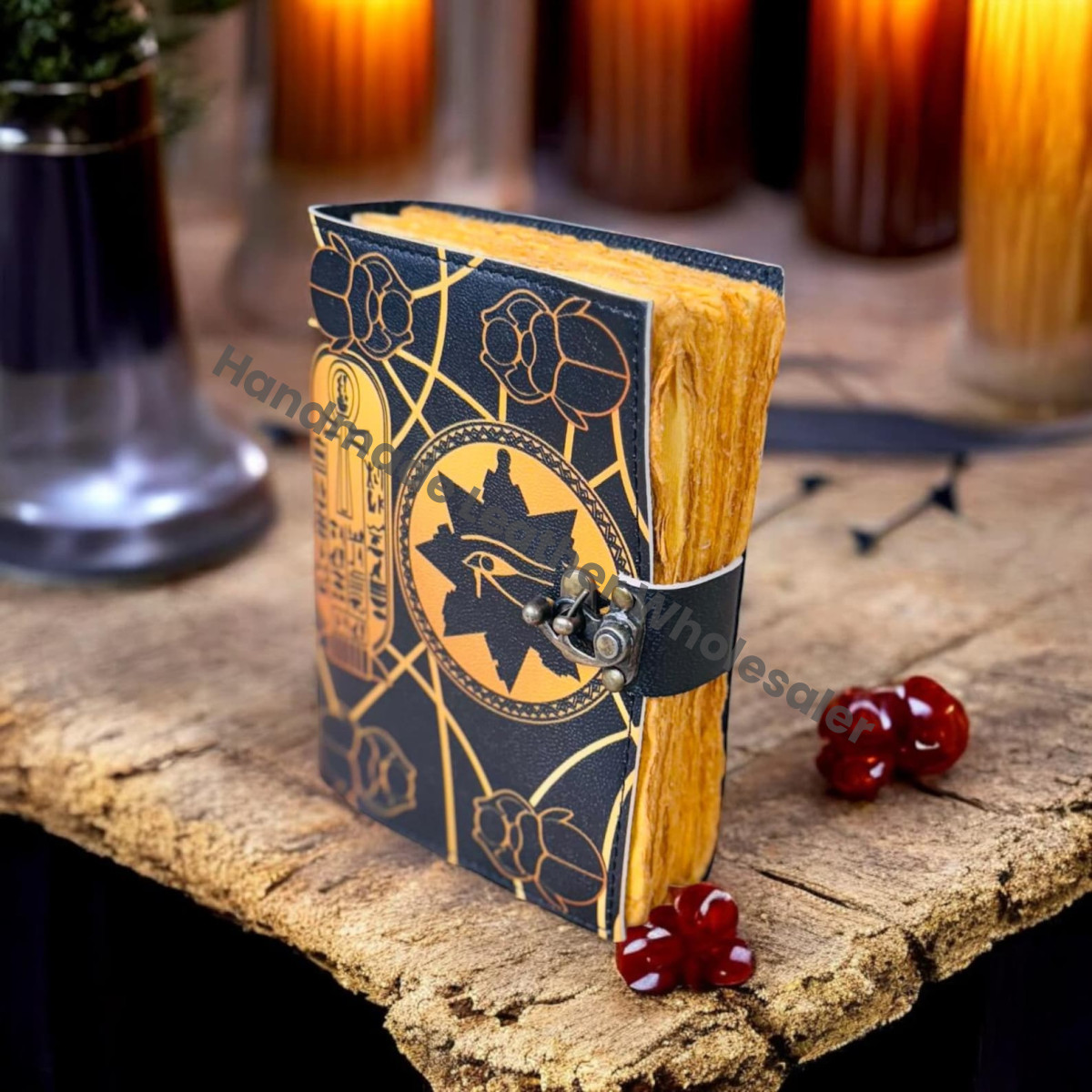 The Book of Hamunaptra Grimoire Leather Journal, Print Egyptian Witch Book of The Dead, The Mummys, Evil Prop Replica spell Book of Shadows