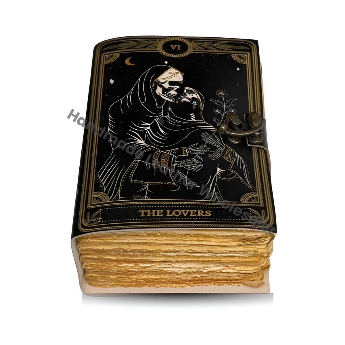 The Lovers Leather Grimoire Journal: Celestial Spell Book of Shadows