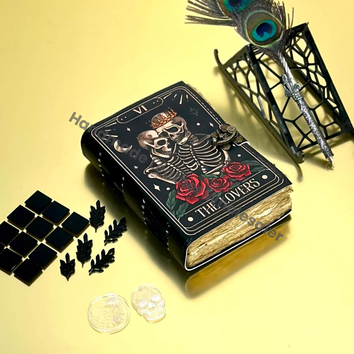 The Lovers Tarot Journal: Gothic Grimoire Book of Spells with Deckle Edge Paper