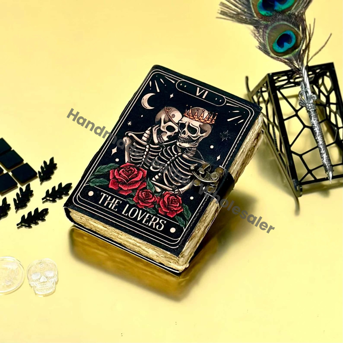 The Lovers Tarot Journal: Gothic Grimoire Book of Spells with Deckle Edge Paper