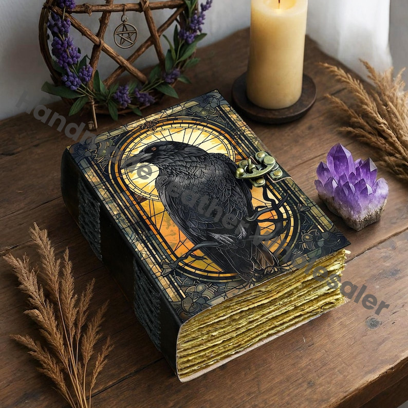 The Raven Leather Journal: Gothic Grimoire Book of Shadows