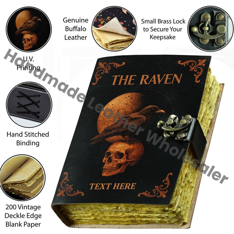 The Raven Leather Journal: Gothic Grimoire Book of Shadows