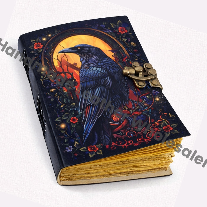 The Raven Leather Journal – Gothic Grimoire Book of Shadows