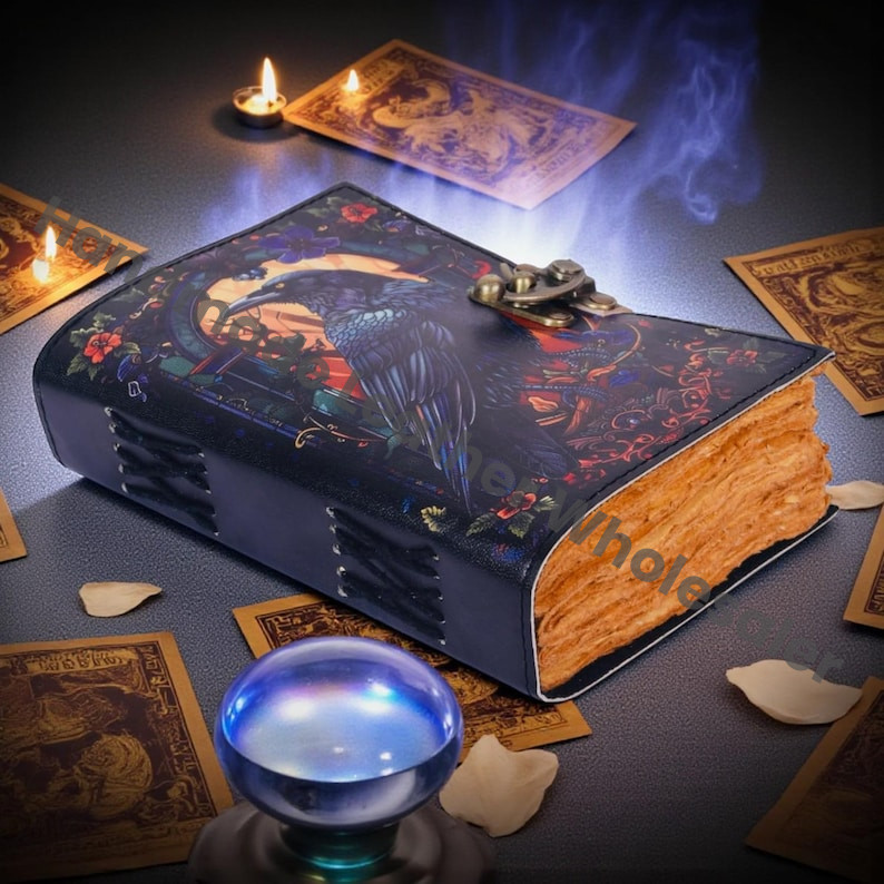 The Raven Leather Journal – Gothic Grimoire Book of Shadows