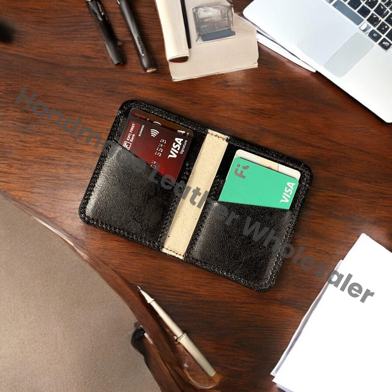 The Skull Lovers Leather Bifold Wallet, Personalized Card Holder