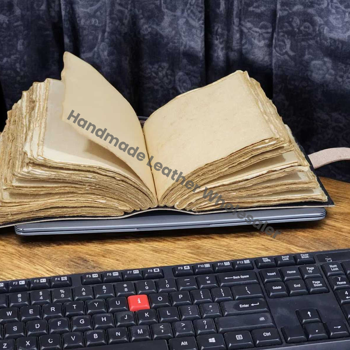 The Yuletide Grimoire – Vintage Christmas Journal, Notebook for Artist Reindeer Printed Sketchbook