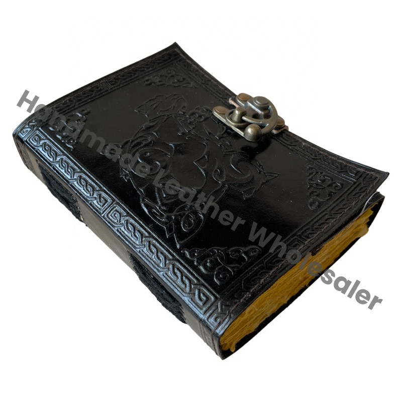 Tortoise Journal Handmade Unique Leather Spiral Binding Hardcover Notebook Black Gift Vintage Sketchbook Office Supplies