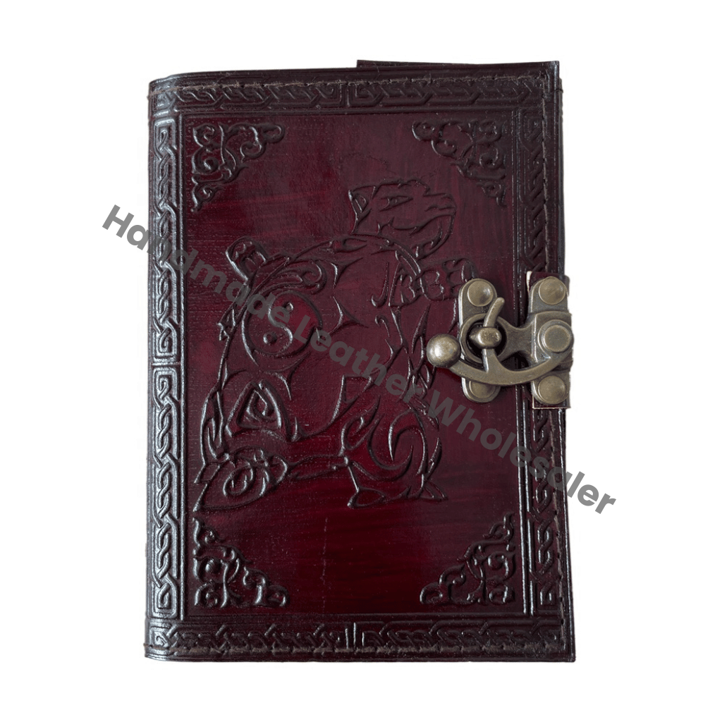 Tortoise Journal Handmade Unique Leather Spiral Binding Notebook Office Supplies School Gift Sketchbook Vintage Spell Decor