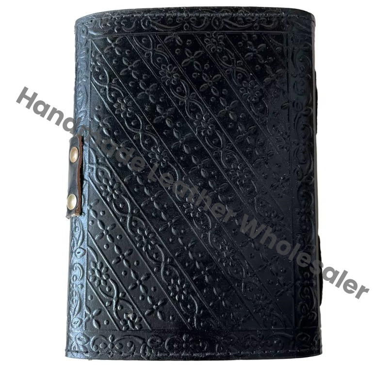 Tree Life Book Shadows Black Leather Hardcover Custom Logo Notebooks Classic Vintage Spell Books Sketchbook Travel Gift Women