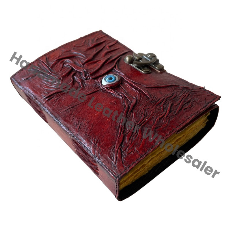 Tree Life Journal Hocus Pocus Book Spell God Eye Handmade Recycled Deckle Paper Magical Blank Pages Hard Leather Cover