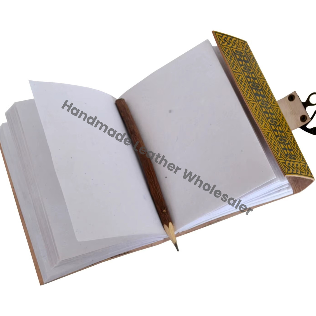 Tree Life Leather Journal Vintage Handmade Black Yellow Custom Logo Gift Notebooks for Women Large Travel Planner Sketchbook