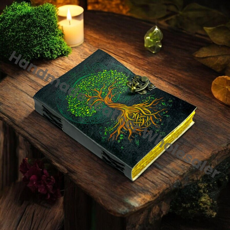Tree of Life Leather Grimoire: Book of Shadows