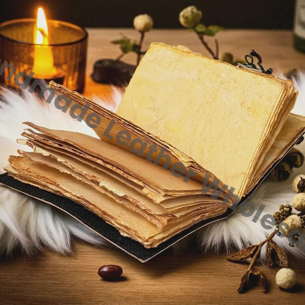 Tree of Life Leather Grimoire – Book of Shadows, Vintage Witchcraft Spellbook, Wiccan Pagan Gothic Journal, Witchy Gift