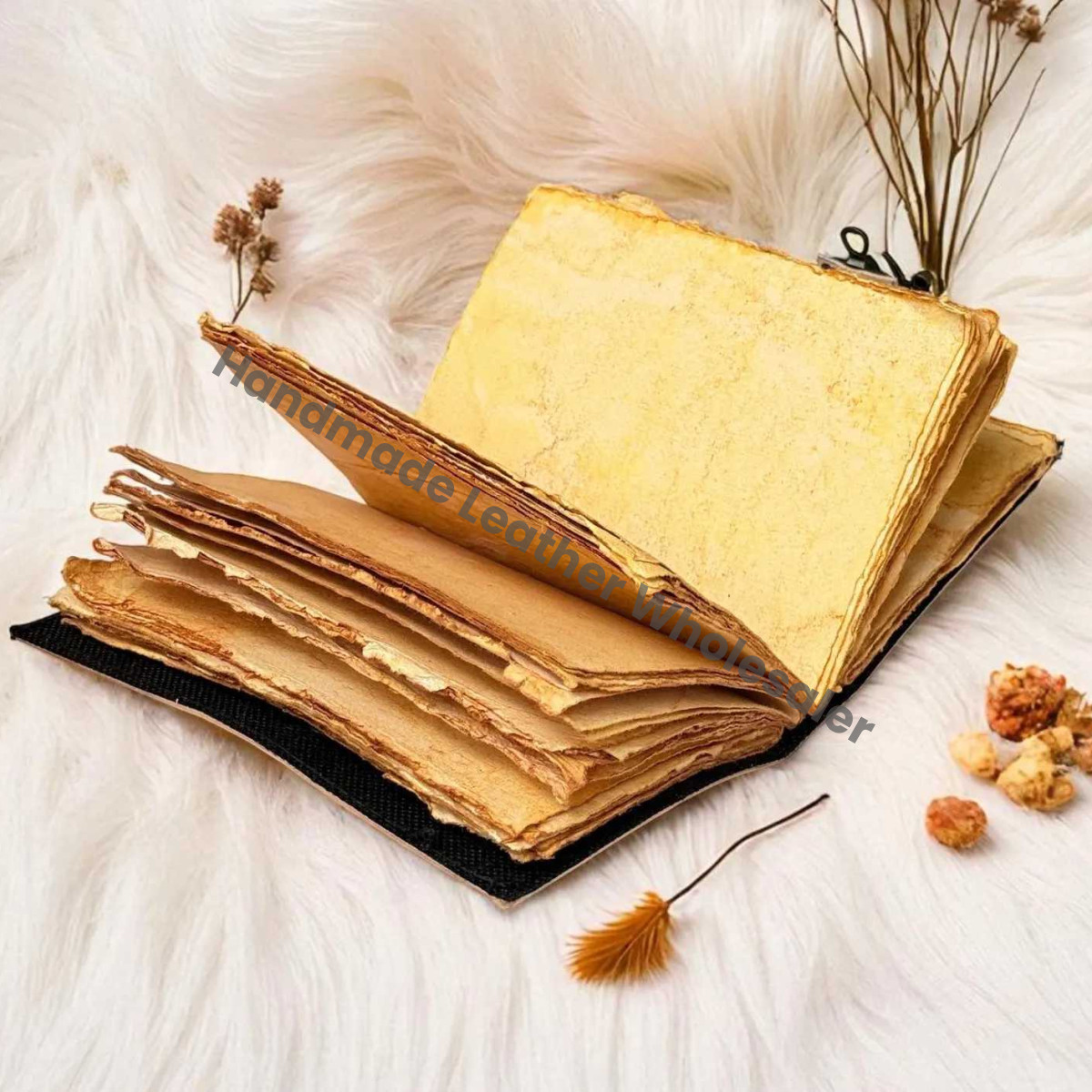 Tree of Life Leather Grimoire – Book of Shadows with Lock, Witchcraft Journal, Spell Book, Wiccan Notebook