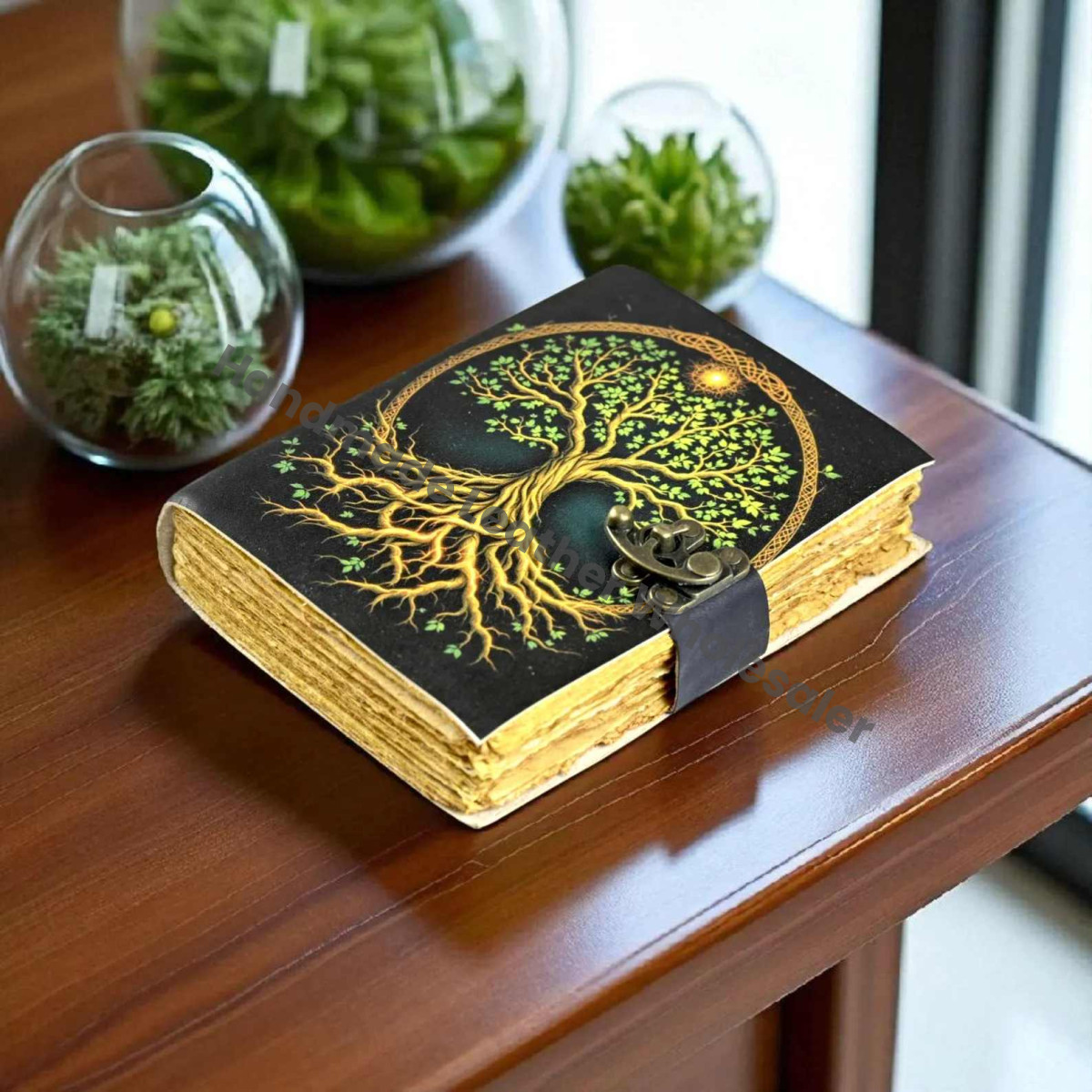 Tree of Life Leather Grimoire Journal: Book of Shadows