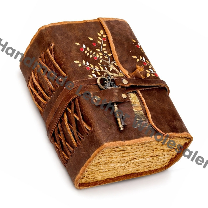 Tree of Life Leather Grimoire Journal: Blank Book of Shadows