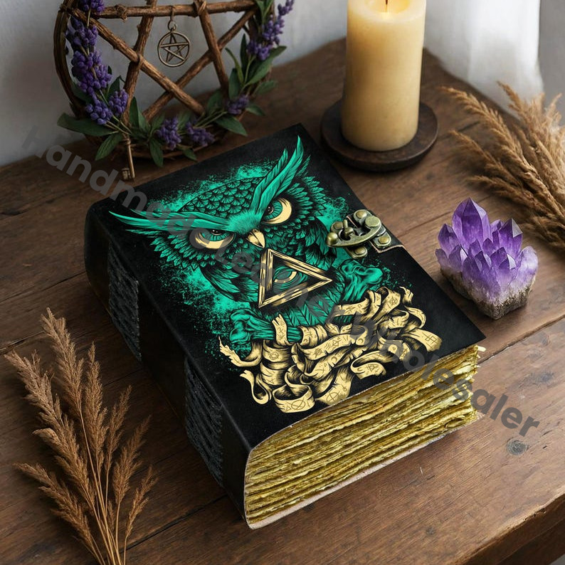 Tree of Life Leather Grimoire Journal: Large Spell Book, Celestial Gifts