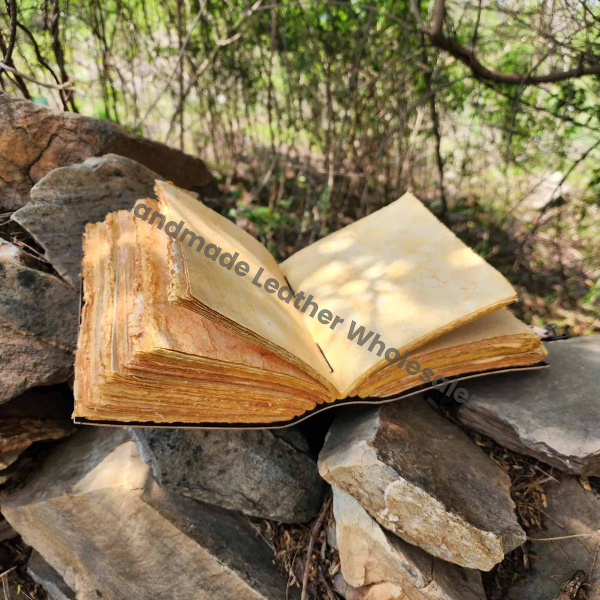 Tree of Life Leather Journal, Blank Grimoire Spellbook, A5 Sketchbook