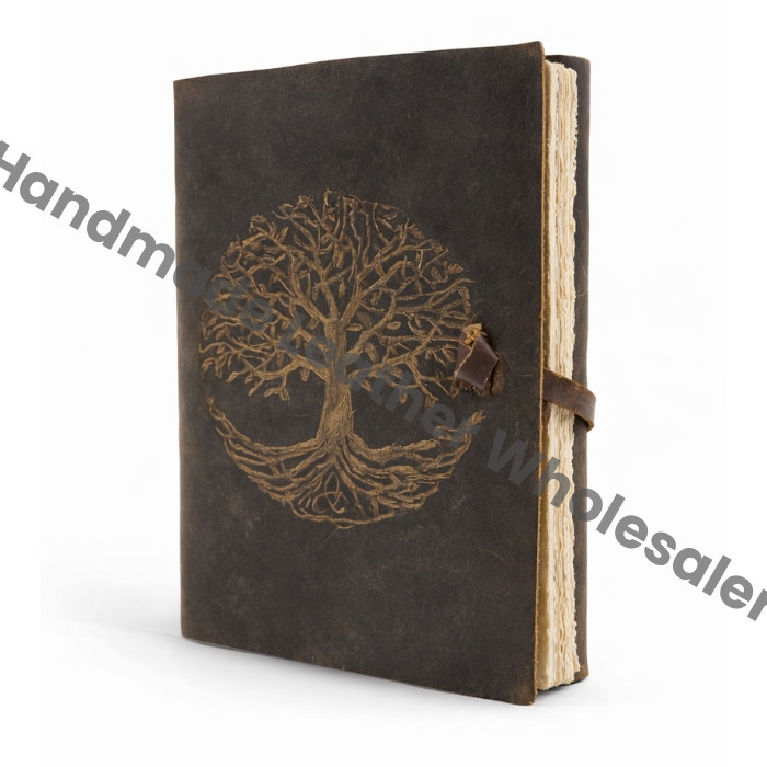 Tree of Life Leather Journal: Handmade Grimoire Spell Book