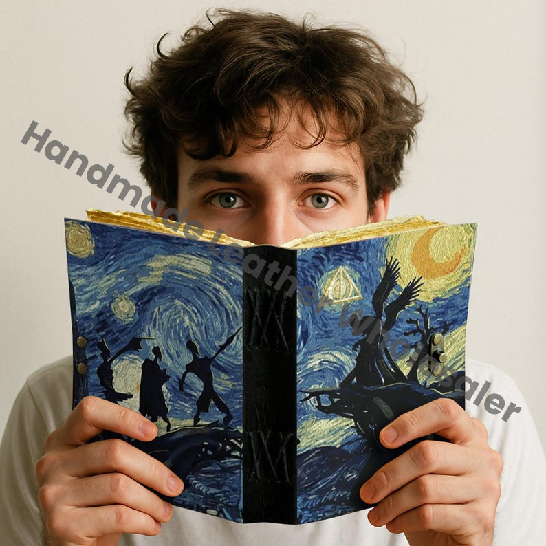 Tree of Life Leather Journal :Hari Pooter Spell Book with Moonstone Lock