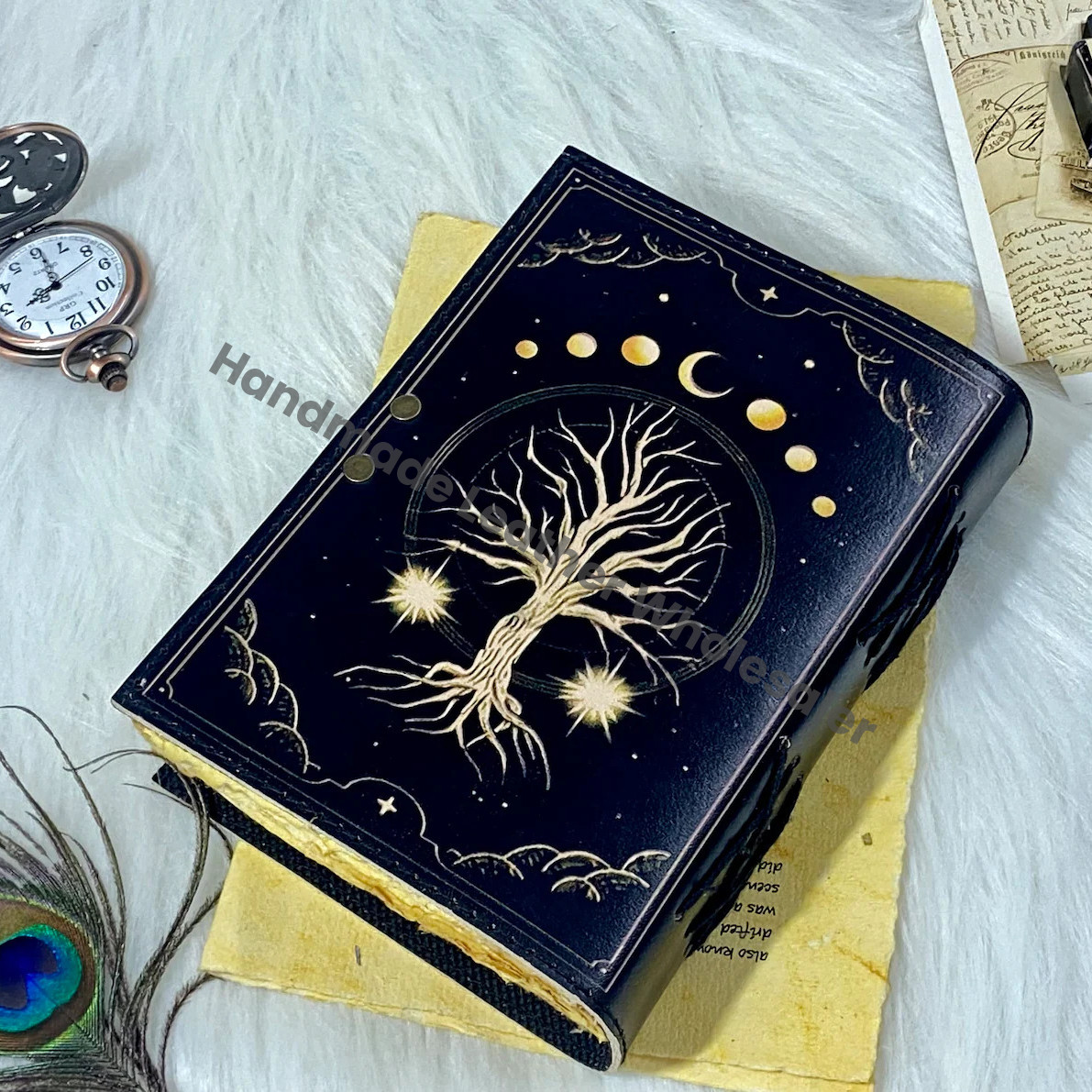 Tree of Life Leather Journal: Sketchbook, Spell Book, Travel Notebook