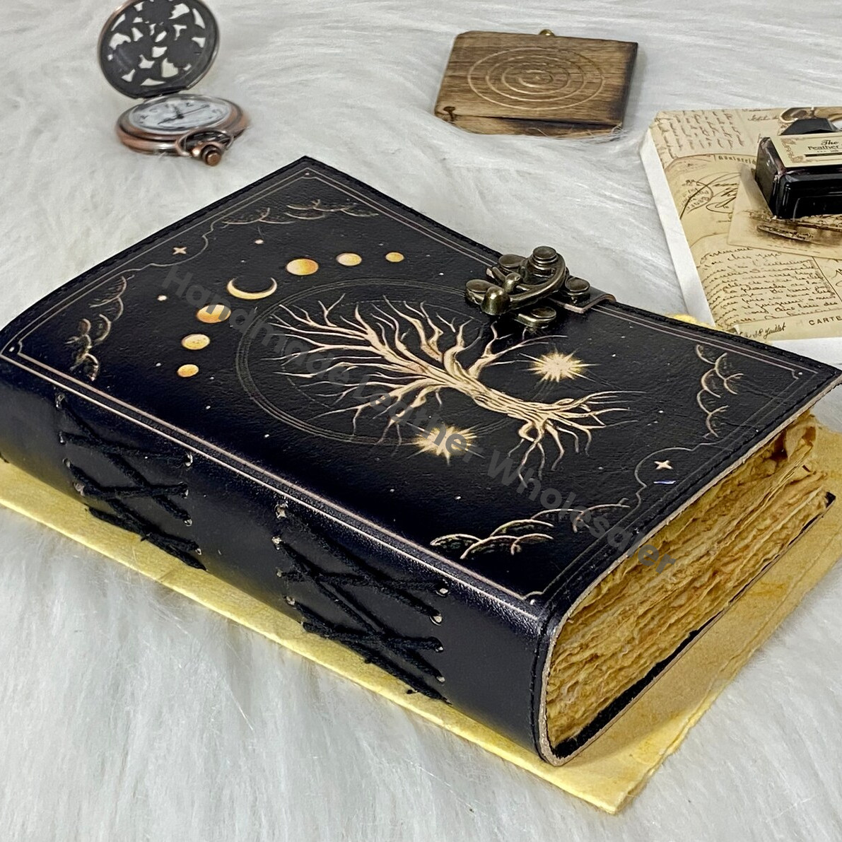 Tree of Life Leather Journal: Sketchbook, Spell Book, Travel Notebook