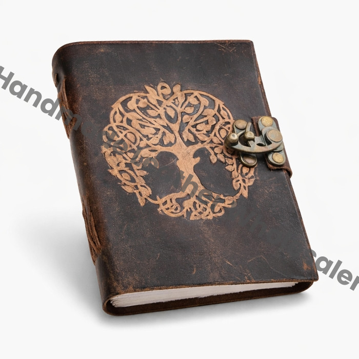 Tree of Life Leather Journal: Vintage Deckle Edge Book of Shadows