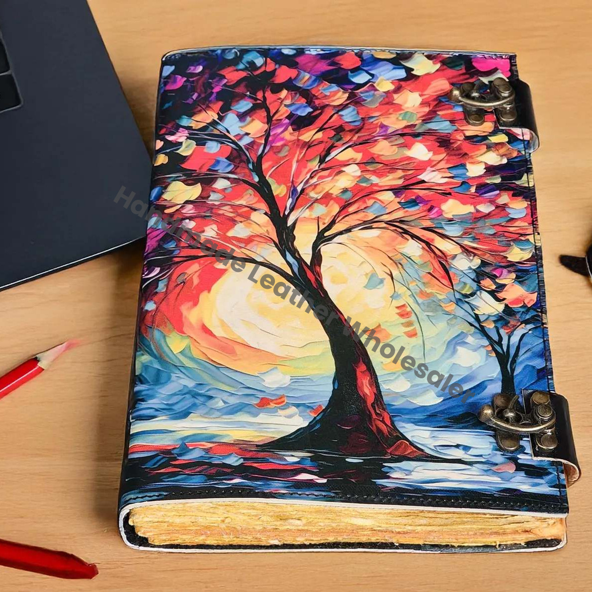 Tree of Life Leather Journal, Vintage Grimoire, Book of Shadows