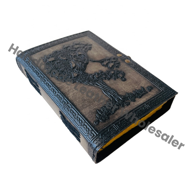 Tree of Life Mother Handmade Leather Journal Deckle Paper Embossed Leather Bound Writing Notebook Diary Best Gift Women Diary