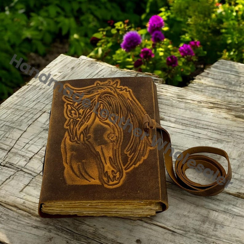 Unicorn Embossed Leather Journal ,Notebook Blank Spell book of shadows junk Journal Travel Christmas gifts Journal for women