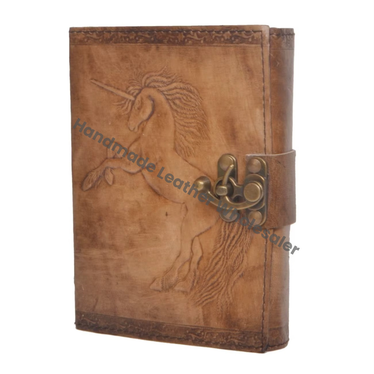 Unicorn Leather Hardcover Notebook Thermal Handmade Embossed Journal Grimoire Office Diary College Poetry Travel Planner Gift