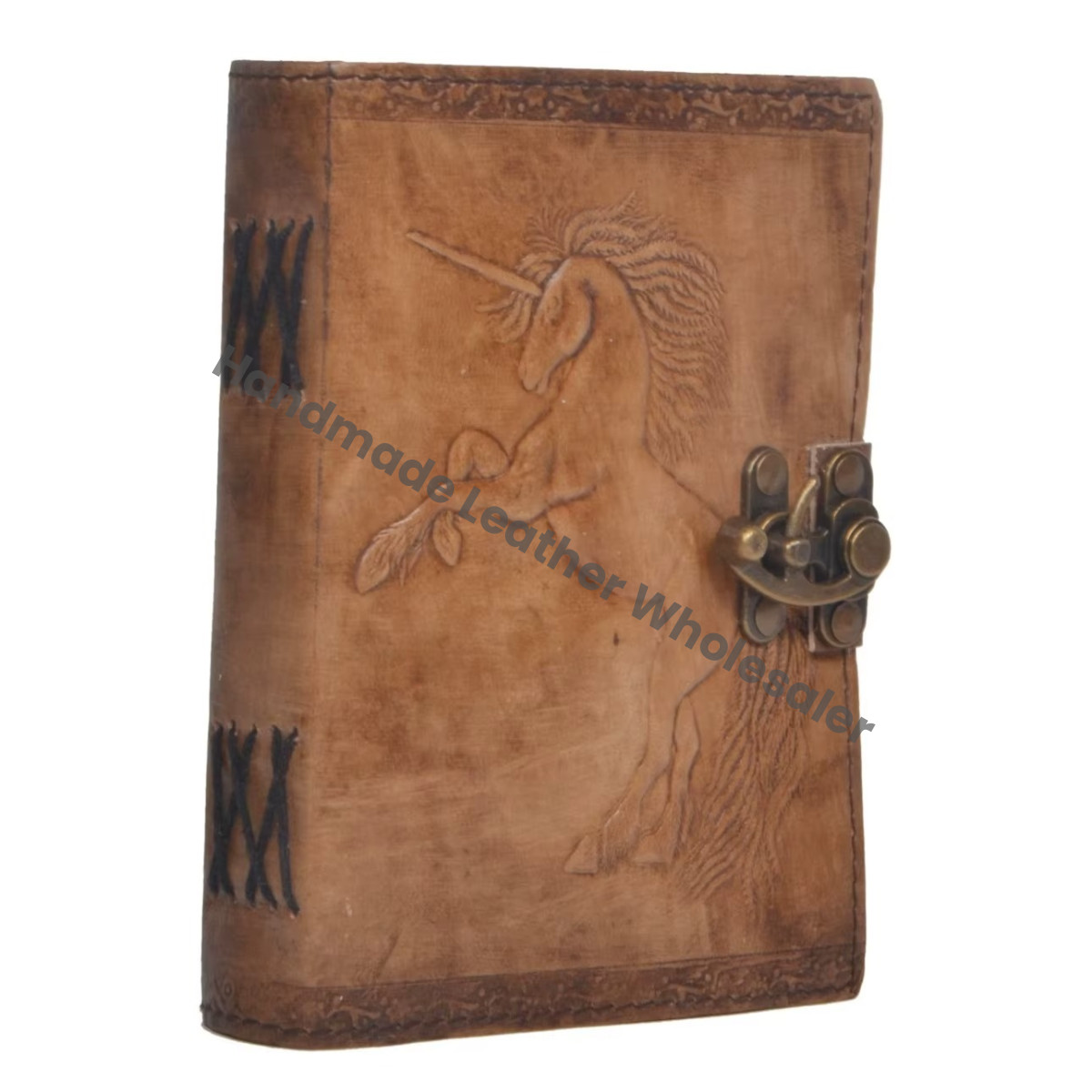 Unicorn Leather Hardcover Notebook Thermal Handmade Embossed Journal Grimoire Office Diary College Poetry Travel Planner Gift