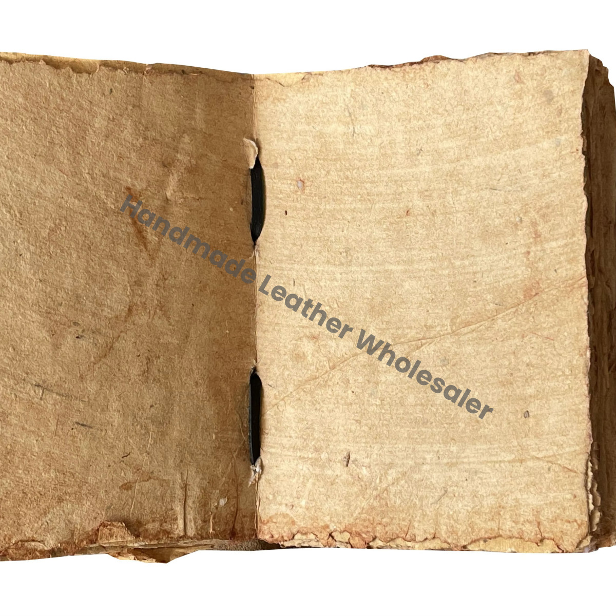 Unisex Handmade Black Vintage Bound Leather Journal Book of Shadows Spells Wrap Thermal Binding Deckle Paper Writing Gifts
