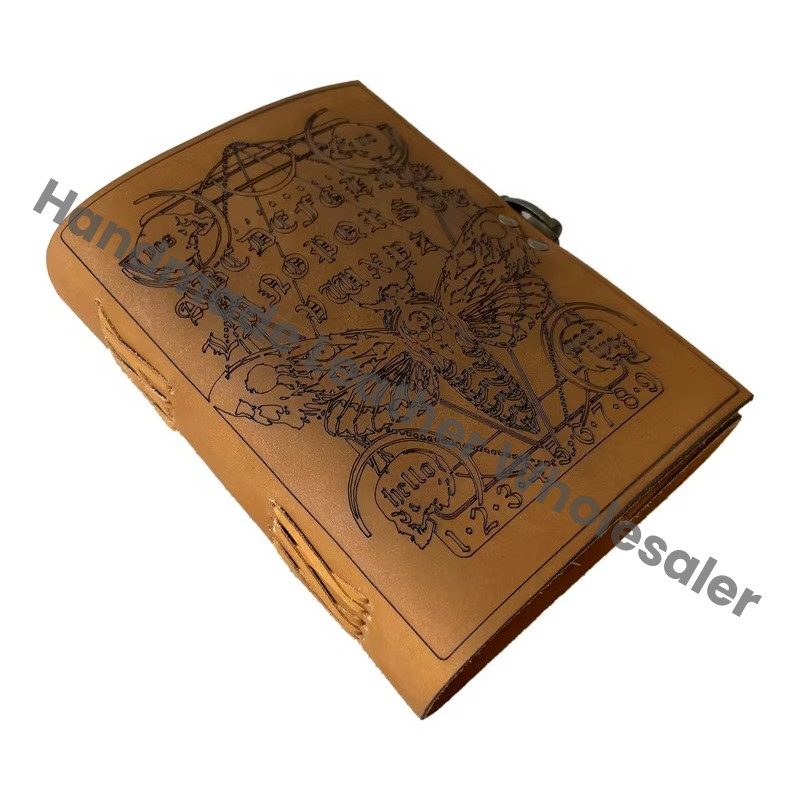 Vintage Book Shadows Leather Cover High Quality Gift Box Journal Planner Sketchbook with Deckle Paper