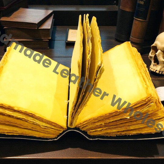 Vintage Deer Leather Journal: Blank Grimoire Book of Shadows