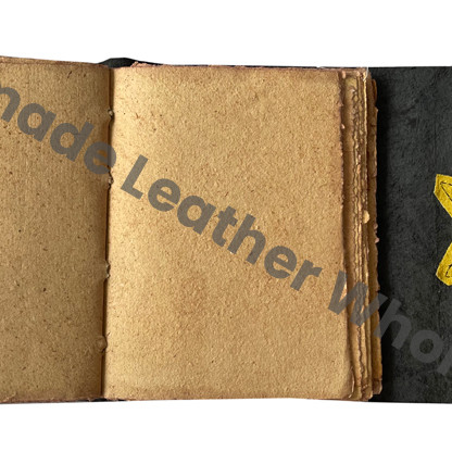 Vintage Embossed Leather Journal Garden Flower Design Handmade Black Soft Cover Eco-Friendly Lined Pages Deckle Edge Gift