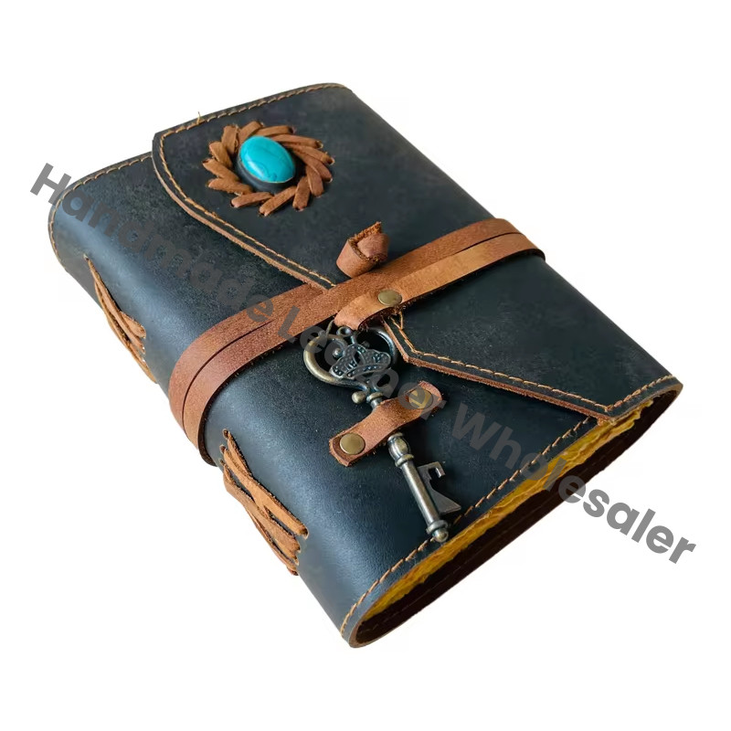 Vintage Hardcover Leather Journal Diary Notebook Gift Deckle Paper Thermal Binding Manual Account Book Shadows Spell Writing