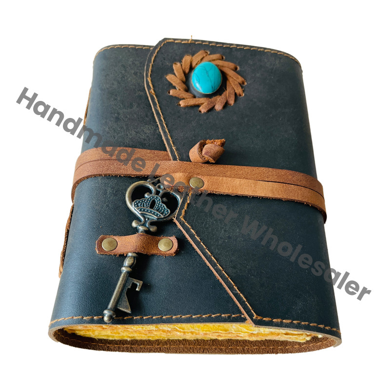 Vintage Hardcover Leather Journal Diary Notebook Gift Deckle Paper Thermal Binding Manual Account Book Shadows Spell Writing