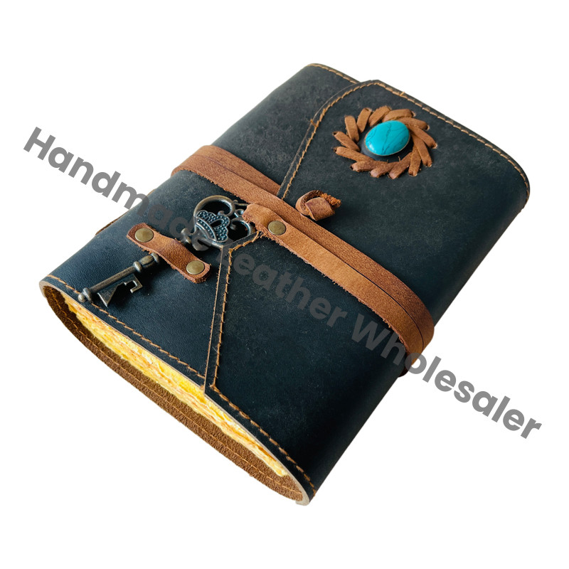 Vintage Hardcover Leather Journal Diary Notebook Gift Deckle Paper Thermal Binding Manual Account Book Shadows Spell Writing