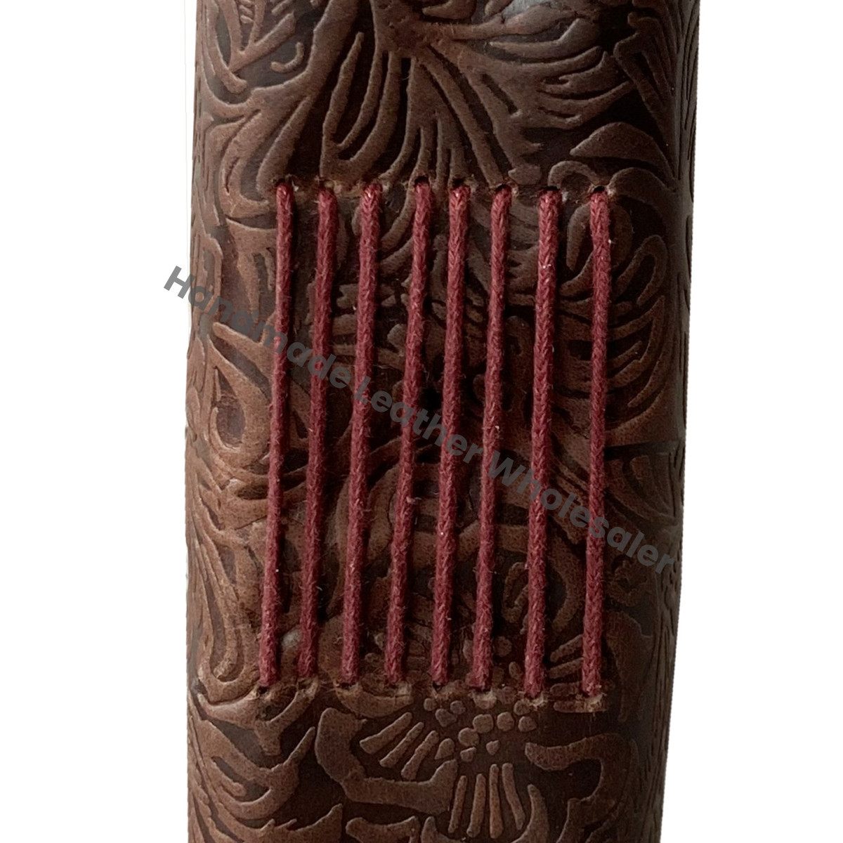 Vintage Journal Beautiful Garden Flower Embossed Handmade Recyclable Leather Bound Deckle Edge Paper Custom Logo Notebook