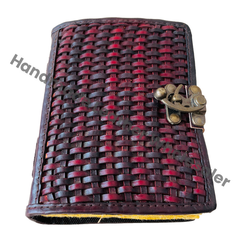 Vintage Leather Bound Hardcover Writing Brown Hand Notebook Students Office Luxury Blank Spell Book Recyclable Handmade Deckle