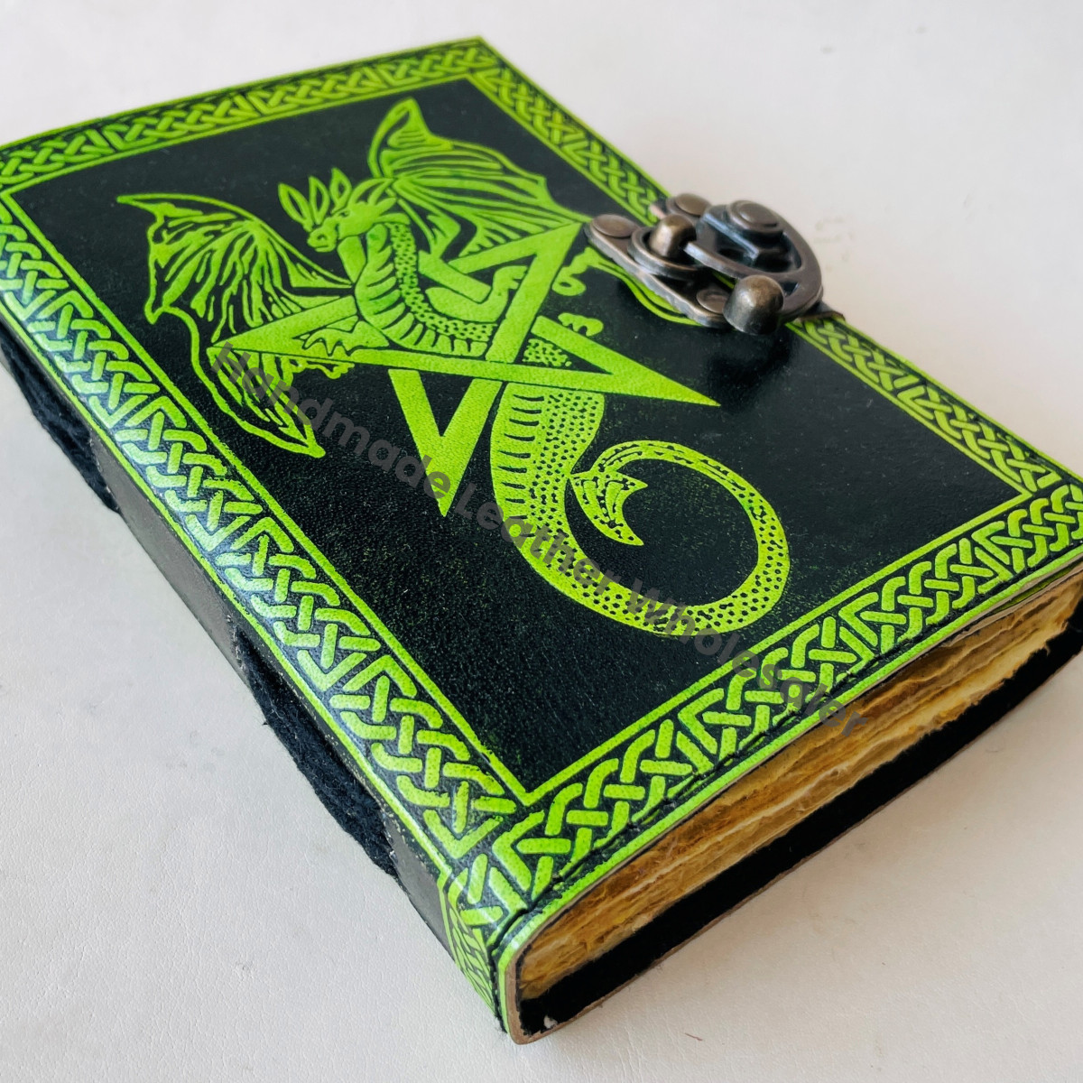 Vintage Leather Hardcover Embossed Women's Journal with Deckle Edge Pages Custom Logo Option Gift for Office/School Use