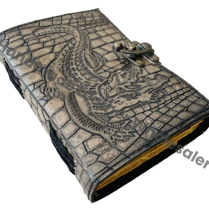 Vintage Leather Hardcover Journal Antique Handmade Deckle Edge Paper Bound Book of Shadows Sketchbook Drawing Gift Anniversary